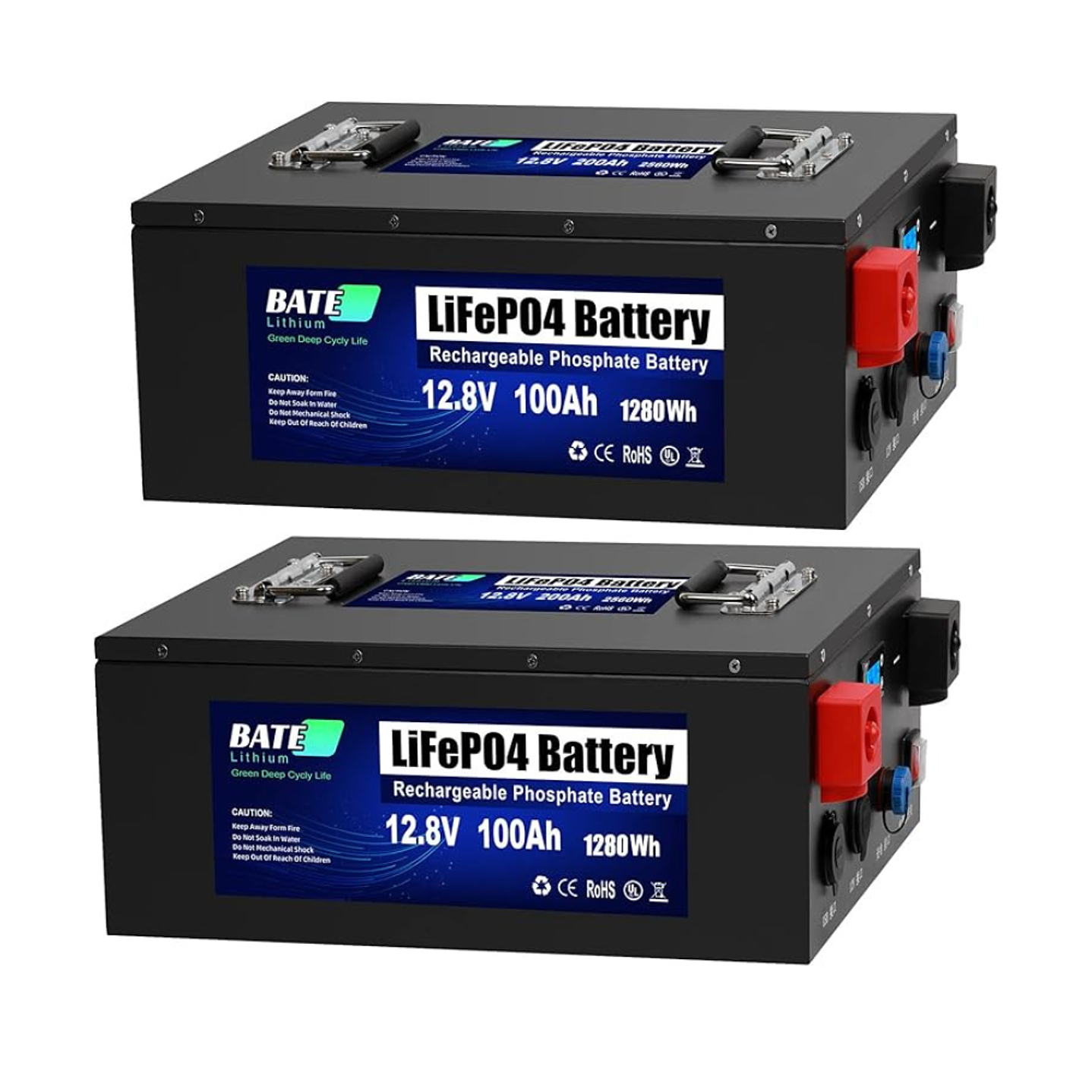 BATE BATERIA DE LITIO LIFEPO4 12.8V 100Ah 1280 Wh