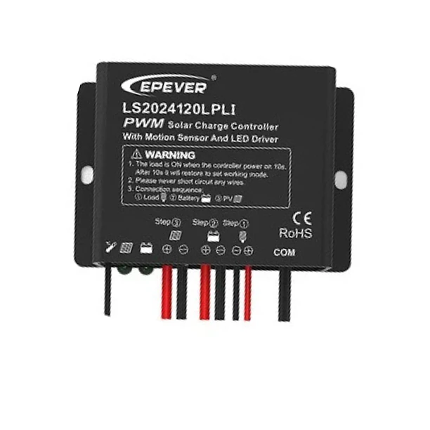 Regulador de carga solar 12/24V 20A con control infrarrojo LS2024120LPLI
