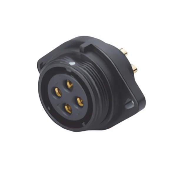 Conector hembra para chasis 2 pines con tapa SP2113/S2-1N
