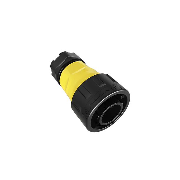 CNLink conector impermeable RJ45 macho volante amarillo IP67 YM-24-C/RJ45/015/PE-42-001