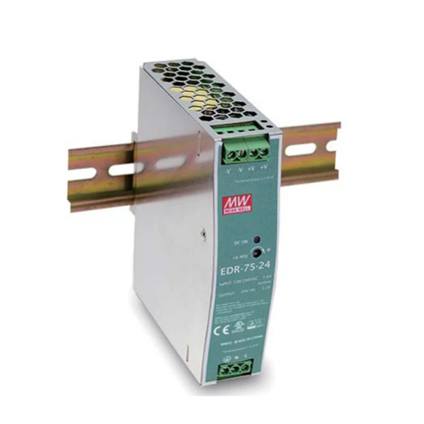 Fuente de poder riel DIN 12VDC 75,6W 6,3A EDR-75-12