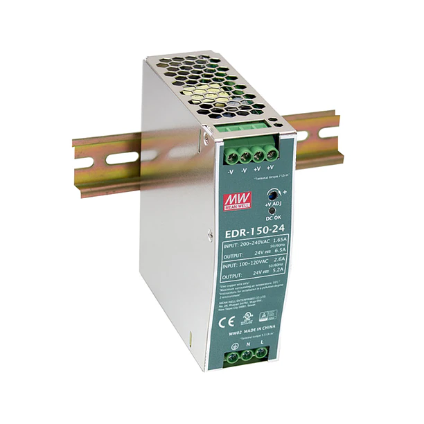 Fuente de poder riel DIN 24VDC 156W 6,5A EDR-150-24
