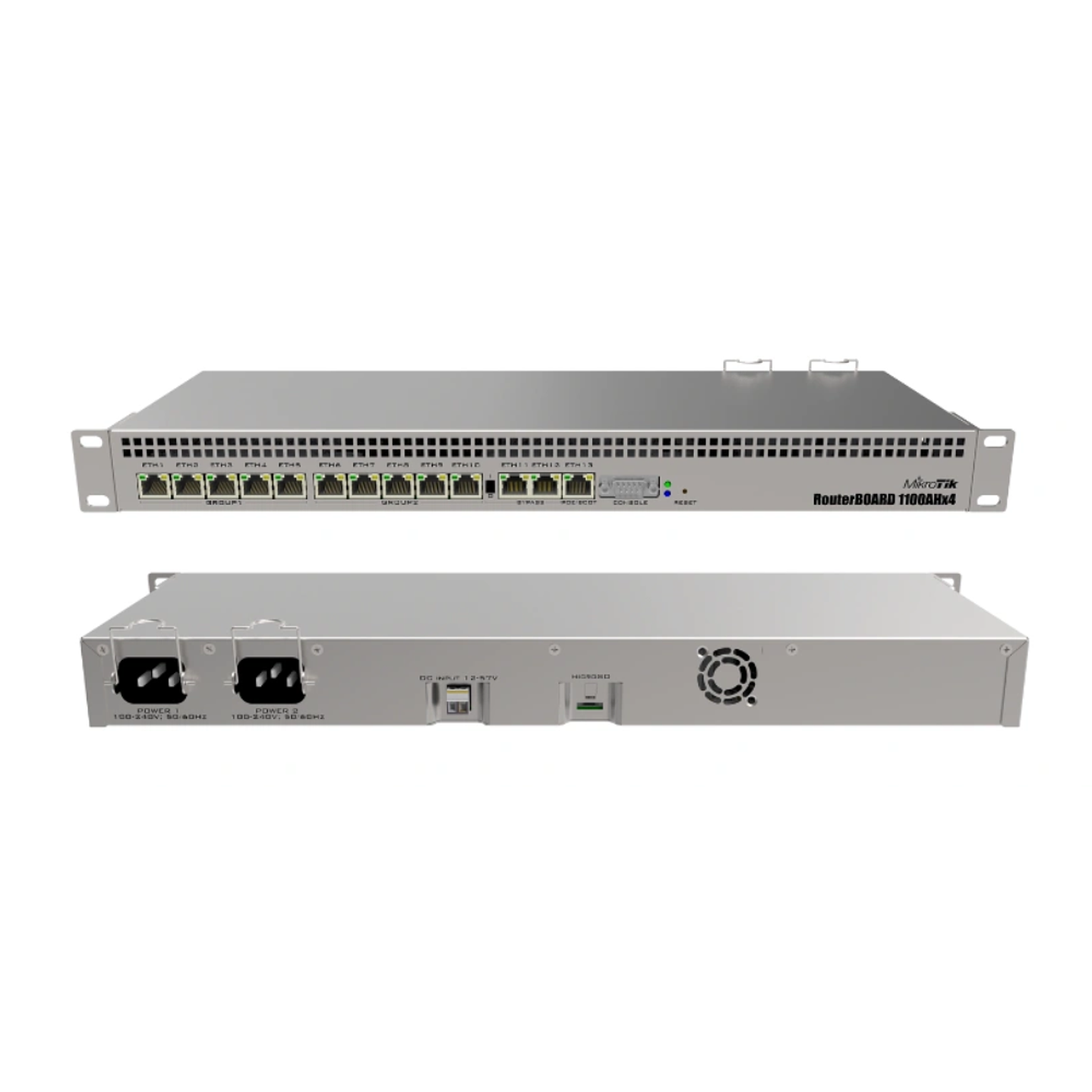 MIKROTIK ROUTER RB1100AHX4 DUDE EDITION 60GB-M.2 4-1, 4GHZ L6 13-1000 1GB DB9