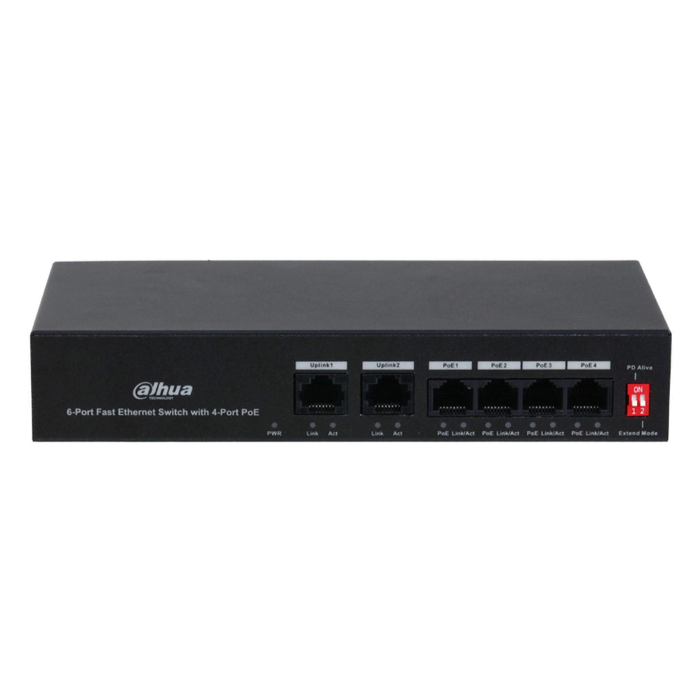 DAHUA SWITCH POE 6 PUERTOS 4 POE DH-PFS3006-4ET-36