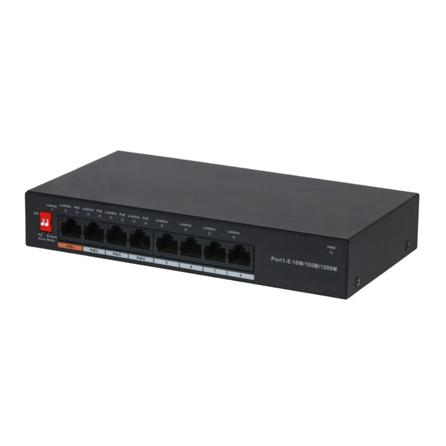 DAHUA SWITCH POE 8 PUERTOS 4 PUERTOS POE DH-PFS3008-8GT-60-V2