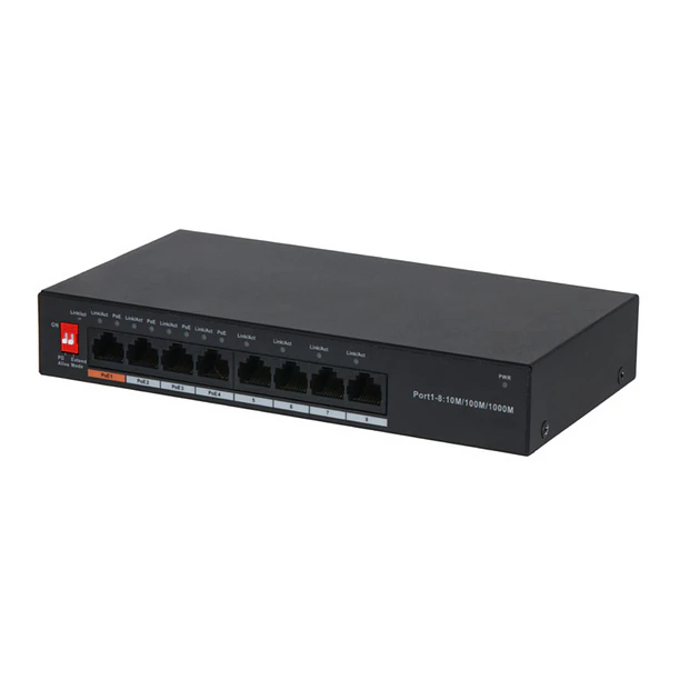 Switch PoE 8 puertos (4 PoE) DH-PFS3008-8GT-60-V2