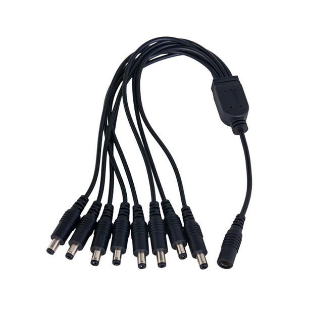 Splitter de alimentación DC 1 hembra a 8 machos DH-PFM979-1S8P