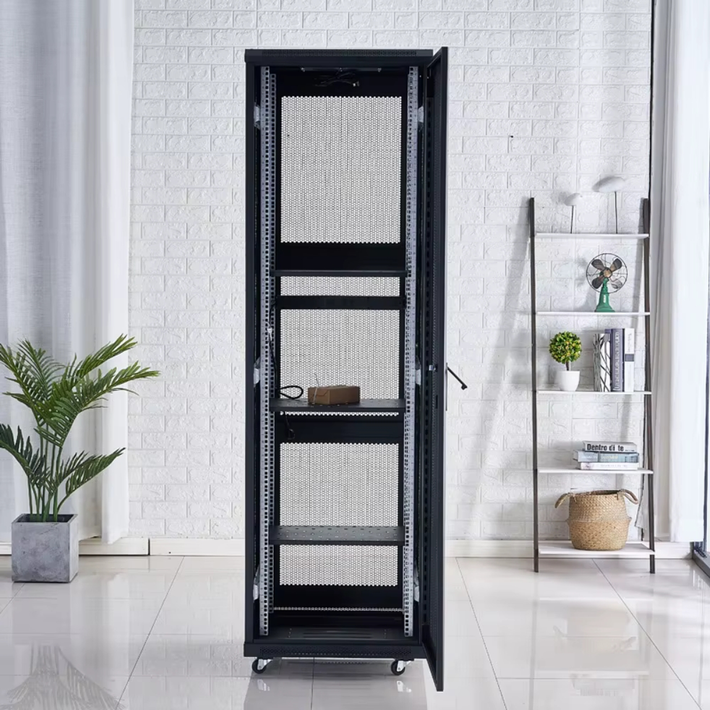 GABINETE METALICO PARA BATERIAS DE LITIO 1800X600X600 50KG POR REPISA 4 REPISAS 2