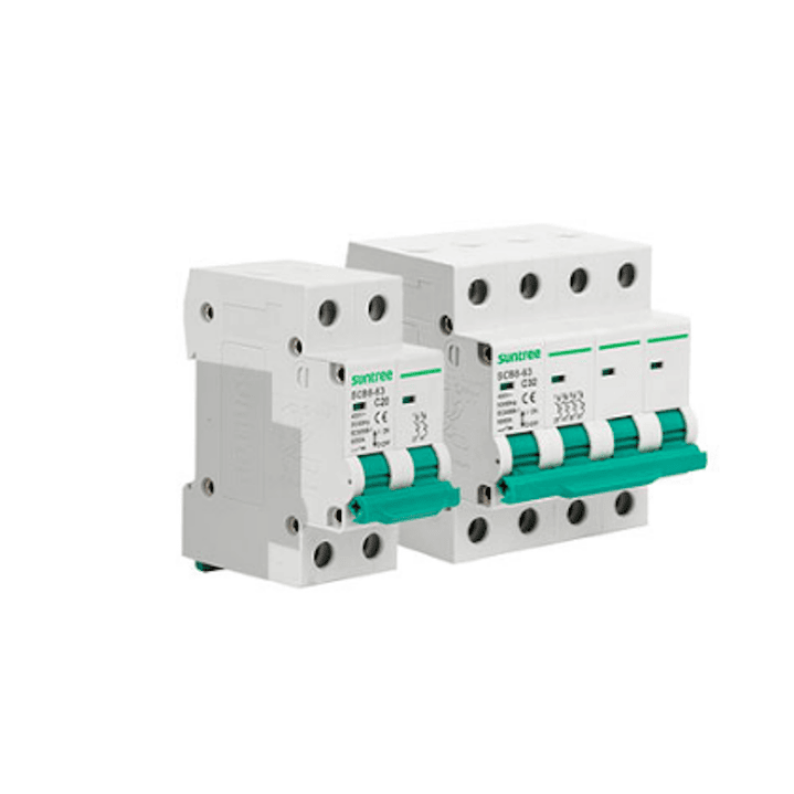 SUNTREE INTERRUPTOR AUTOMATICO AC 25A 2P 6kA400v MCB SCB8 63 3