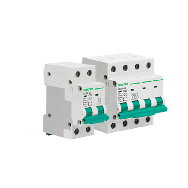 Interruptor automático AC 32A 4P 6kA 400V MCB SCB8-63