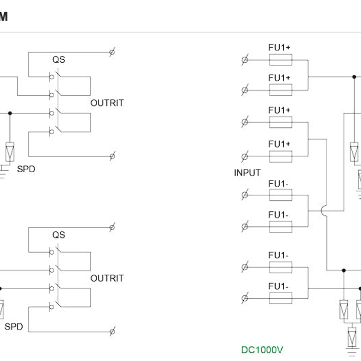 SUNTREE TABLERO SOBREPUESTO 9 MODULOS CON 8 SDR-30 25A 2 SL7N-63 25A 2 SUP2H-PV 500V SHLX-PV4/2IP 3