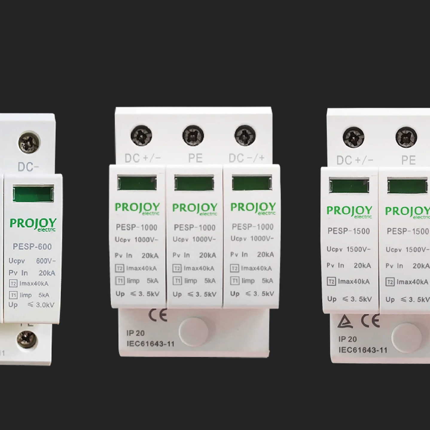 PROJOY INTERRUPTOR DE SOBRETENSION DC 600V 3P SPD PESP-600 2