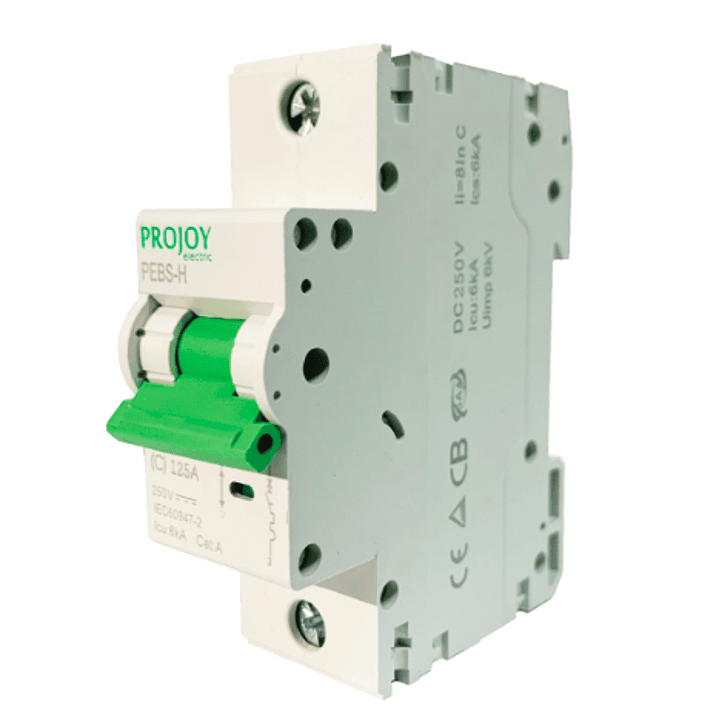 PROJOY INTERRUPTOR AUTOMATICO MCB DC 16A 600V 2P PEBS-H-63 2