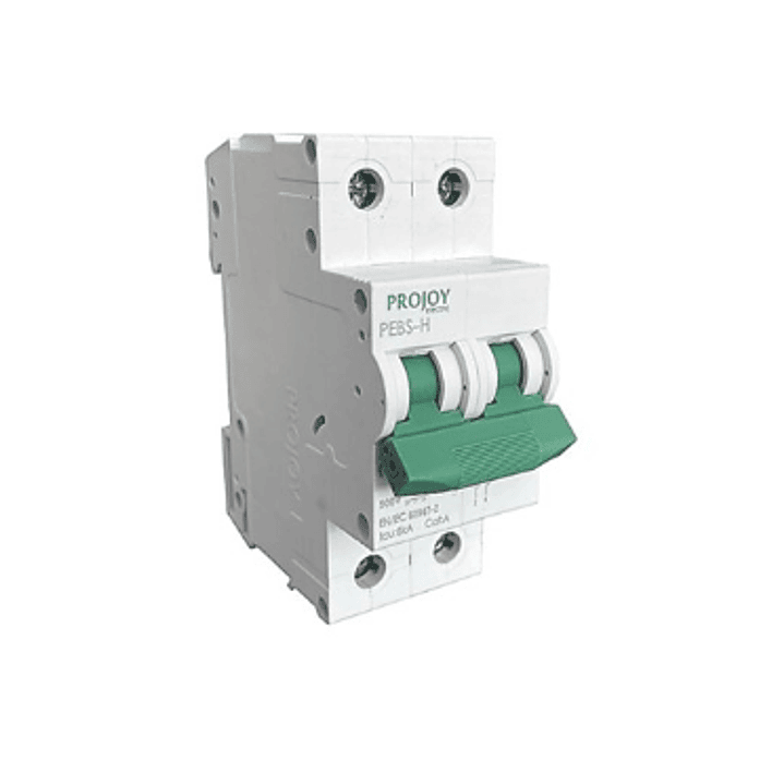 PROJOY INTERRUPTOR AUTOMATICO MCB DC 20A 600V 2P PEBS-H-63 2