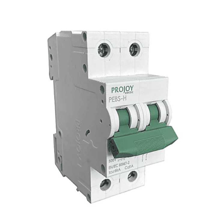 PROJOY INTERRUPTOR AUTOMATICO MCB DC 20A 600V 2P PEBS-H-63 4