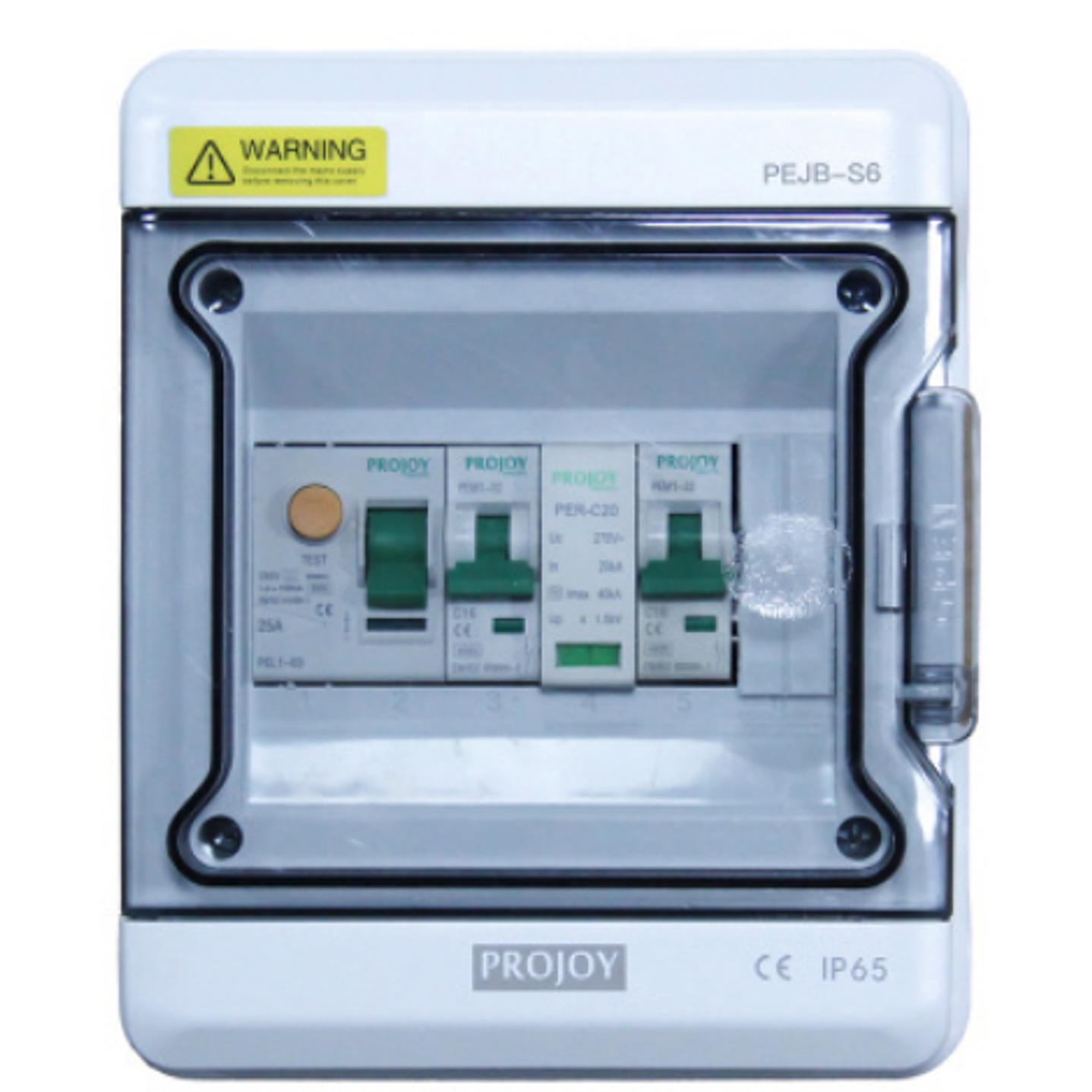 PROJOY CAJA AC PROTECCION FOTOVOLTAICA MONOFASICA MCB32A RCBO40A 1P+N PEDB-S6 2
