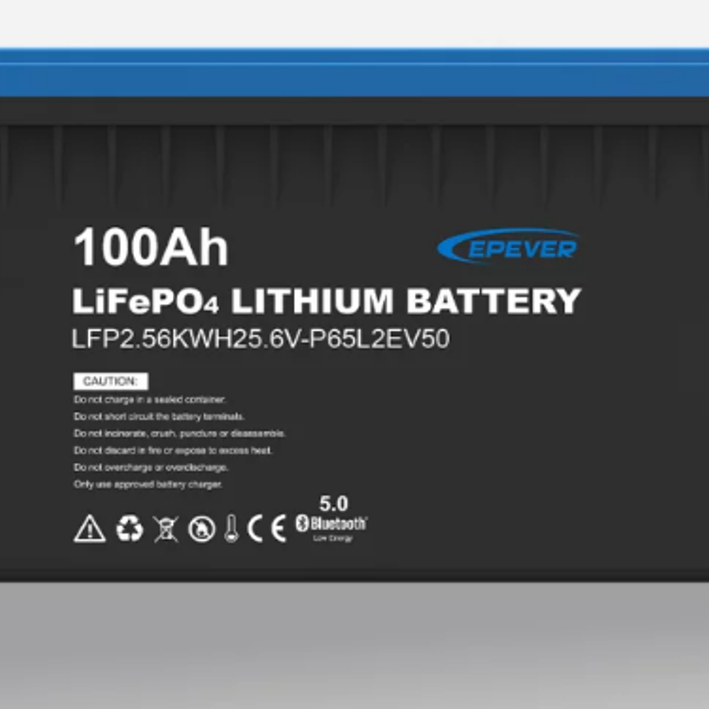 EPEVER BATERIA DE LITIO LIFEPO4 25.6V/100AH AZUL LFP2.56KWH25.6V-P65L2EV50