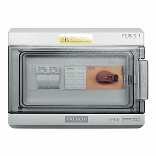 PROJOY CAJA DC COMBINER 1 STRINGS 1 SALIDAS DC 20A 1000V IP65 PEJB-1-1
