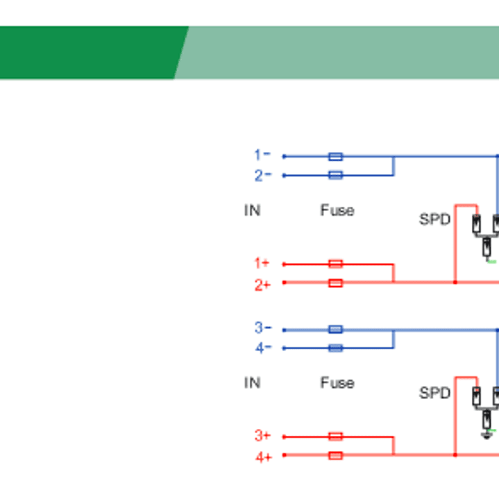 PROJOY CAJA DC COMBINER 4 STRINGS 2 SALIDAS DC 20A 1000V IP65 PEJB-4-2 3