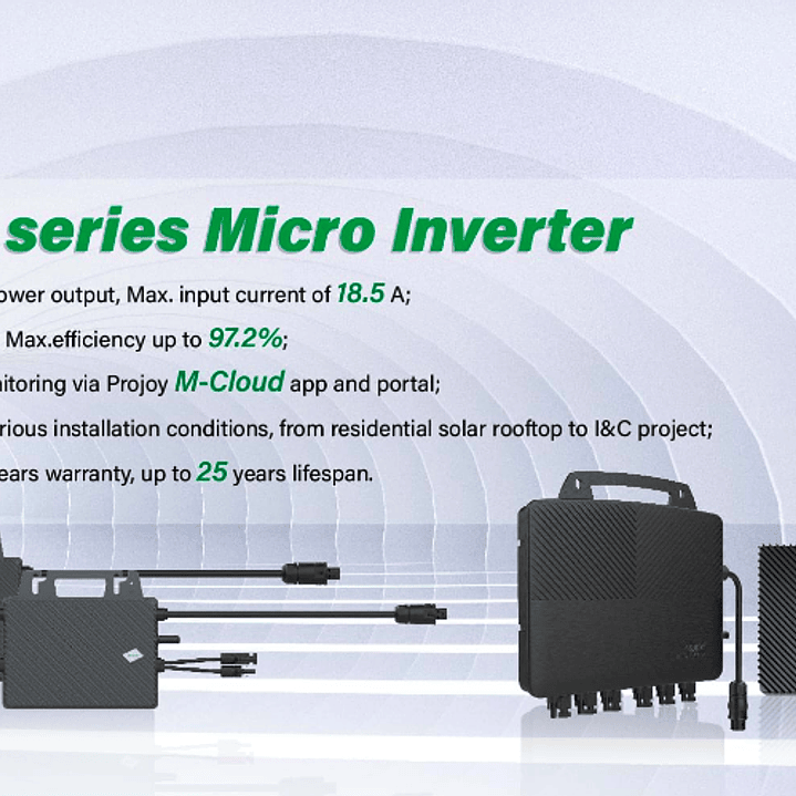 PROJOY MICRO INVERSOR SOLAR MONOFASICO 3000W AC 230V IP67 PSOL-MS3000 3