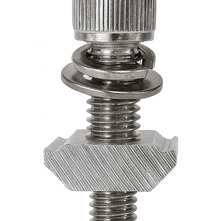 FS PERNO ALLEN CILINDRICO + TUERCA RIEL ALUMINIO MONTAJE ESTRUCTURA ALUMINIO 2