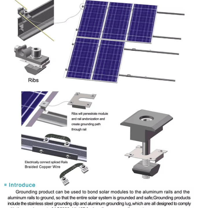 FS MORDAZA DE PUESTO A TIERRA RIEL ALUMINIO 2