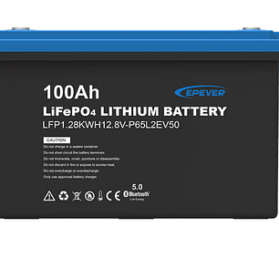 EPEVER BATERIA DE LITIO LIFEPO4 12.8V 100AH LFP1.28KWH12.8V-P65L2
