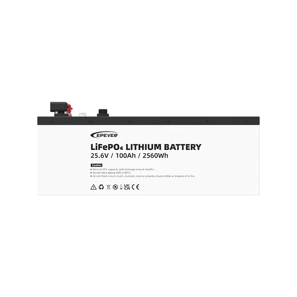 Batería de litio LiFePO4 25,6V 100Ah gris LFP2.56KWH25.6V-P65L3