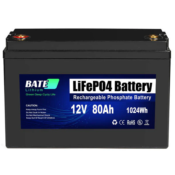 Bate bateria de litio 12.8V 80Ah 1024Wh LIFEPO4