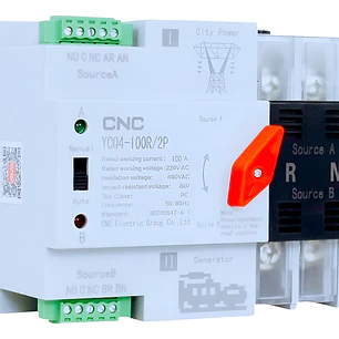 CNC switch de transferencia automatica 2 POLOS 100A 8KA YCQ4-100R/2P 100A