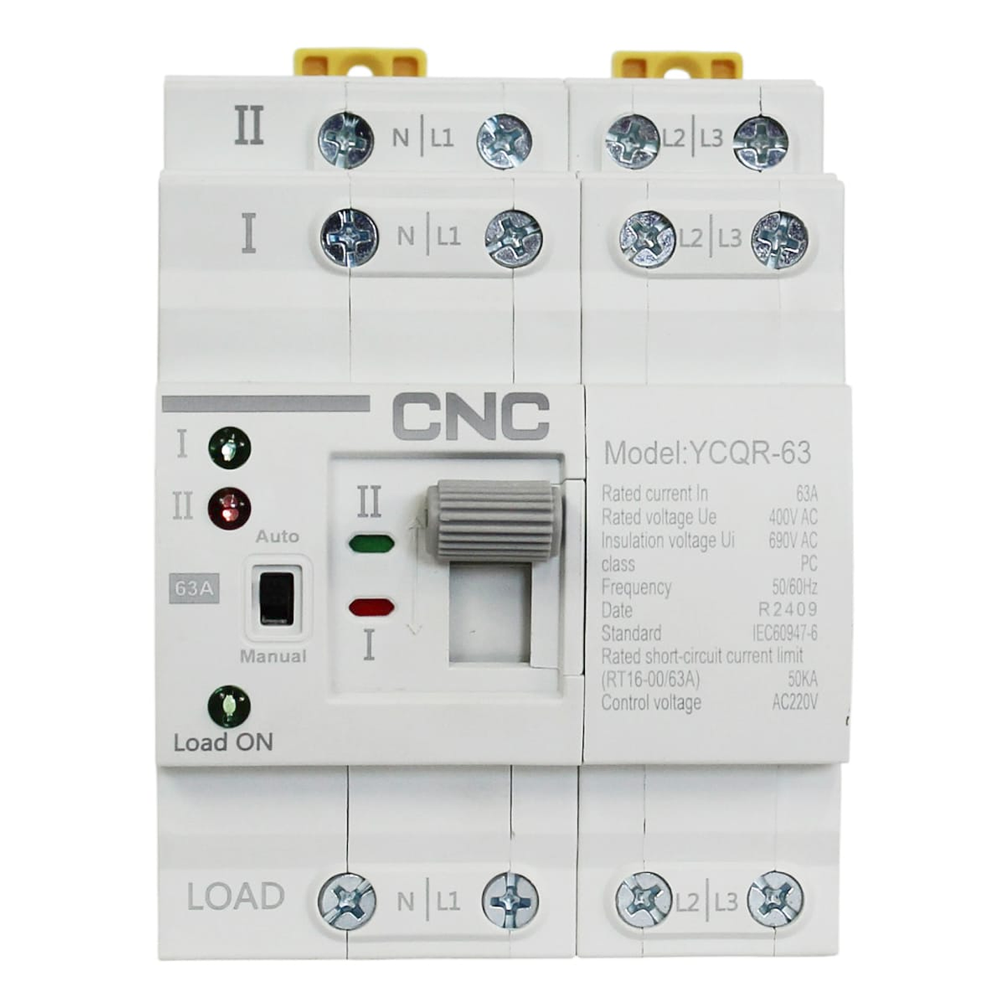 CNC switch de transferencia automatica 4 POLOS 63A YCQR-63 4P 63A 4