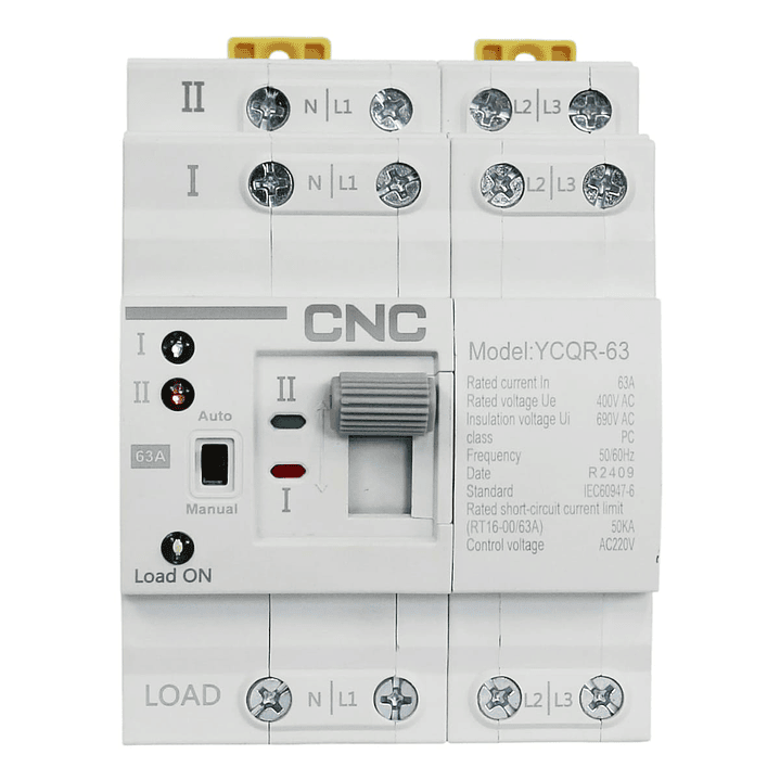 CNC switch de transferencia automatica 4 POLOS 63A YCQR-63 4P 63A 4