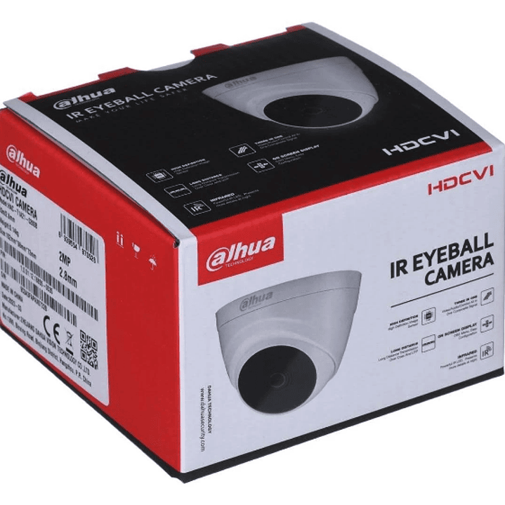 Cámara mini domo HDCVI 2MP cooper series IR 25mts  lente 2,8mm DH-HAC-T1A21N-U-0280B 2