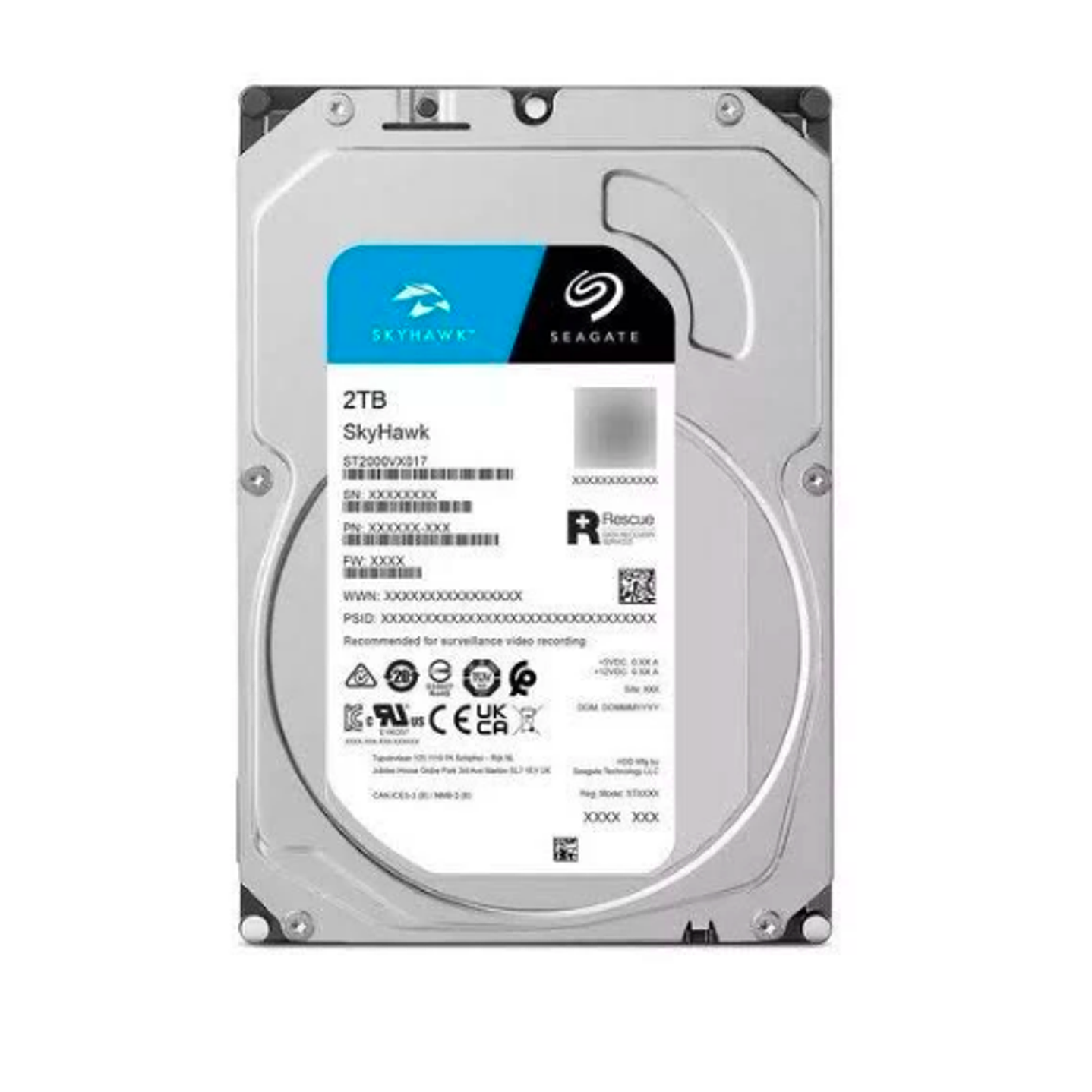 SEAGATE Disco Duro 2TB SKYHAWK 5400RPM SATA 3 ST2000VX016 3