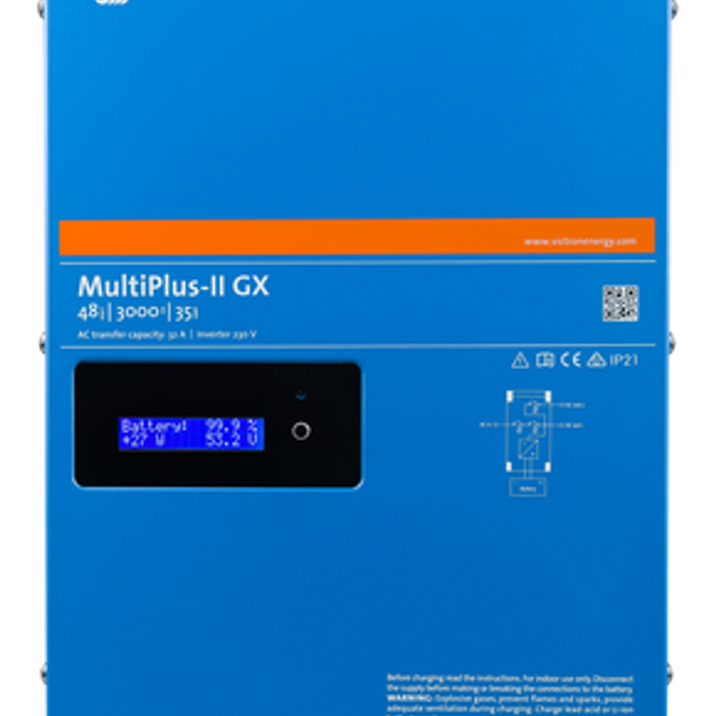 VICTRON INVERSOR CARGADOR SINUSOIDAL 48V-230V CARG 35A AC BYPASS 32A MULTIPLUS-II 48/3000/35-32 GX 4