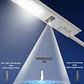 FOCO LED SOLAR TIPO ALUMBRADO PUBLICO 150W LUZ FRIA 6500K PANEL 30W BAT. LITIO 3,2V 30AH SENSOR PIR - Miniatura 1