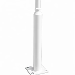 PEDESTAL DE ACERO GALVANIZADO 6 MTS MONTABLE 5 PIEZAS 1,2 MTS BLANCO + AZUL