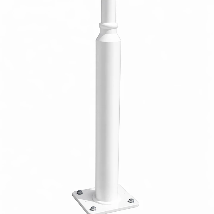 PEDESTAL DE ACERO GALVANIZADO 6 MTS MONTABLE 5 PIEZAS 1,2 MTS BLANCO + AZUL 2