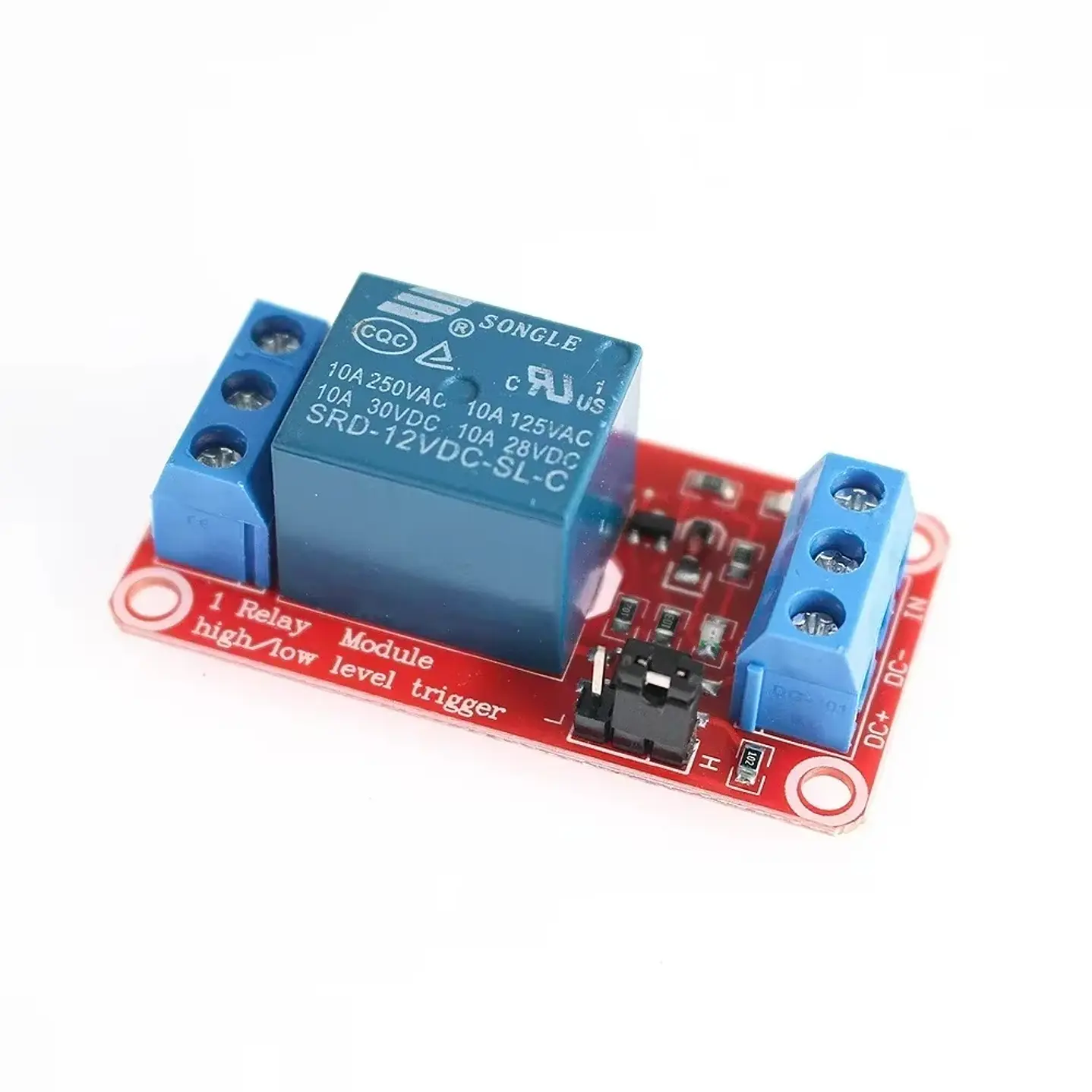 Módulo Relé 1 Canal 12V con Optoacoplador Songle SRD-12VDC-SL-C 3