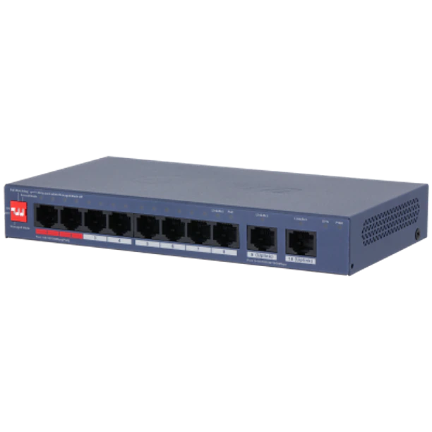 Switch poe 10 puertos 8 poe administrable cloud  DH-CS4010-8ET2GT-110