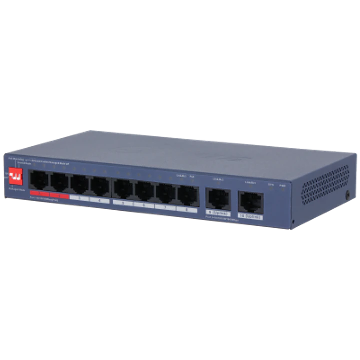 Switch poe 10 puertos 8 poe administrable cloud  DH-CS4010-8ET2GT-110