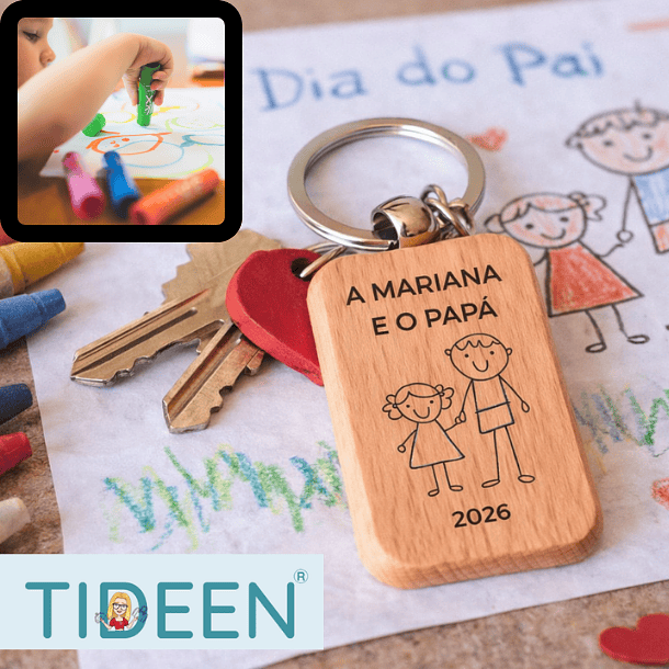 Porta Chaves com o desenho do teu filho/a