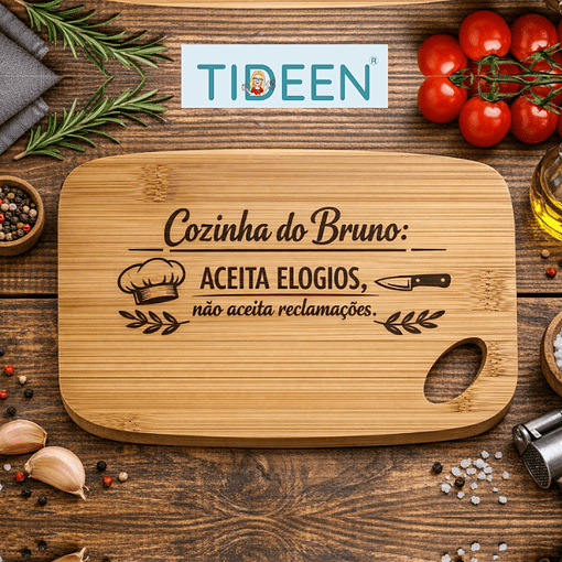 Tábua de Cozinha em Bambu Personalizada