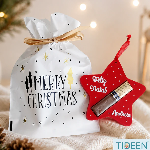 Estrela de Natal Personalizada com Chocolate 4