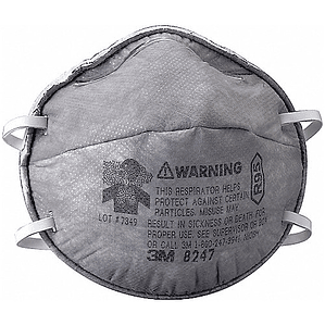 Mascarilla Gris 3m 8247 R95 Unidad Carbón Activo 20 Piezas