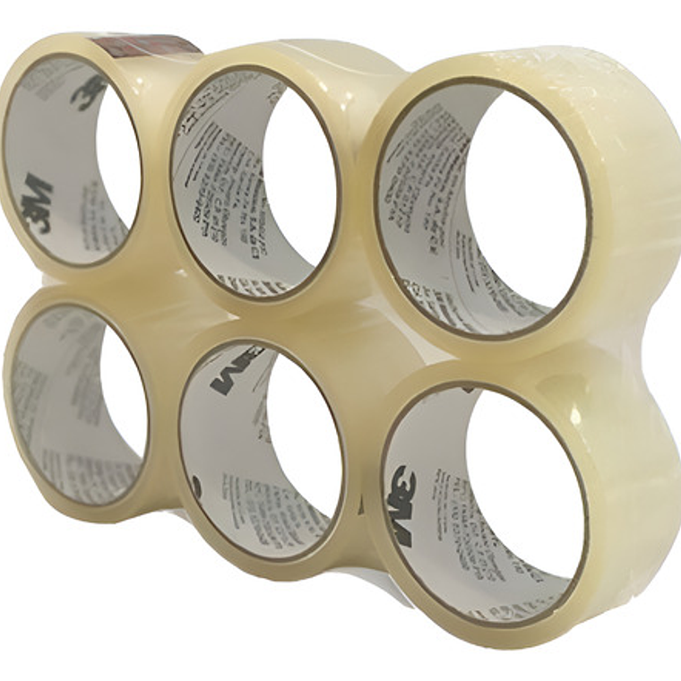 Cinta De Empaque 3m 365 Transparente 4.8cm X 150m 6 Pack 1