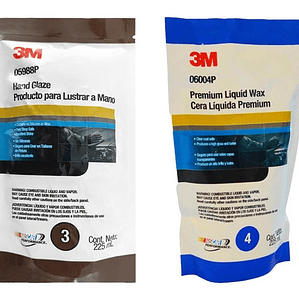 Abrillantador 3m 5988p Y Cera 3m 6004p Econopack Paso 3 Y 4