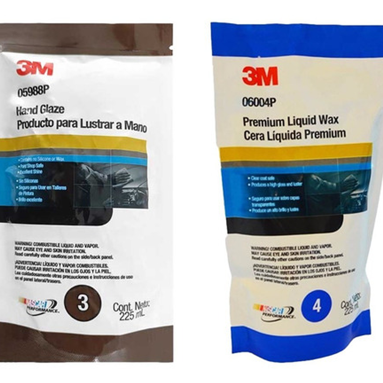 Abrillantador 3m 5988p Y Cera 3m 6004p Econopack Paso 3 Y 4 1