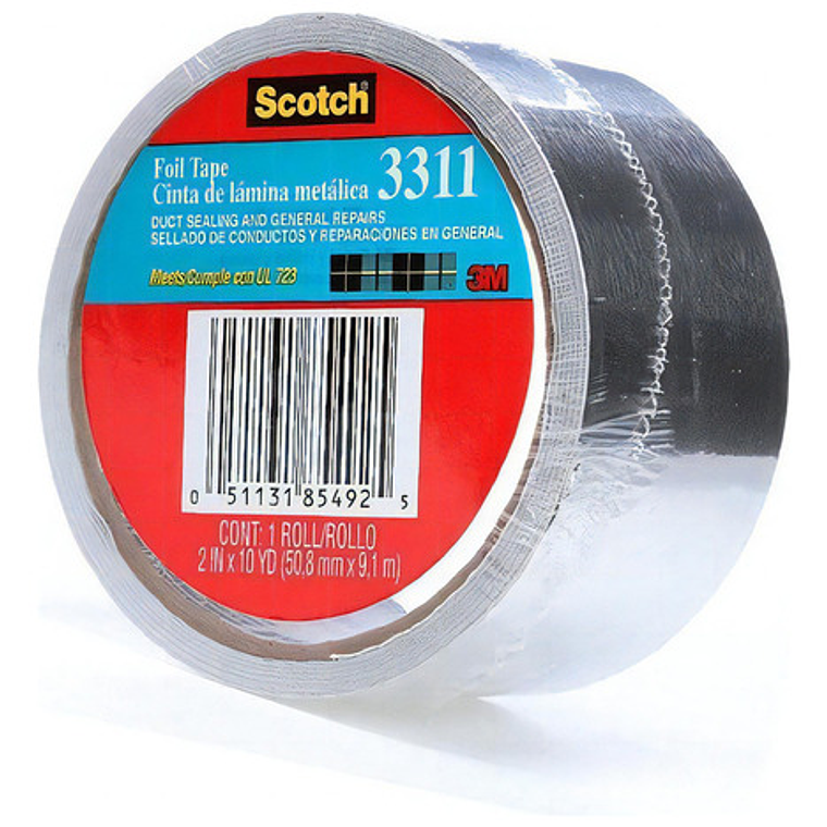 Cinta De Aluminio 3m 3311 48 Mm X 9.1 Mts 2