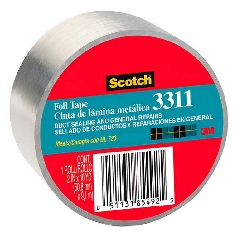 Cinta De Aluminio 3m 3311 48 Mm X 9.1 Mts 3